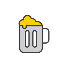 Beer Cup icon design with white background stock illustration