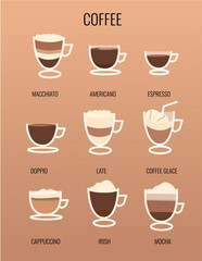 coffee cup icons. Delicious coffee paper cup icon. Drink vector illustration design
