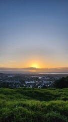 sunset over the mountain