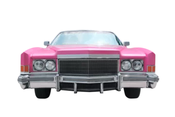 Papier Peint photo Navire Beautiful US vintage convertible in pink, exempted for image montages. 