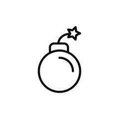 Bomb icon design with white background stock illustration
