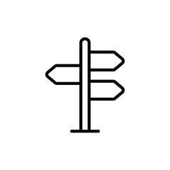 Signboard icon design with white background stock illustration