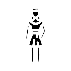 doll toy child glyph icon vector illustration