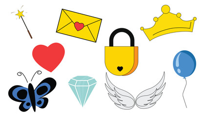  Magic Doodles. Cute and pony collection with magic items.