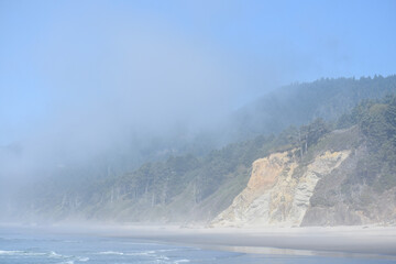 beach through the fog