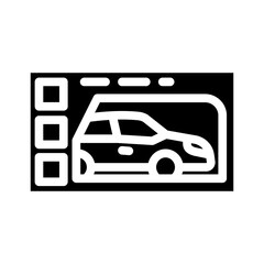 car toy child glyph icon vector illustration
