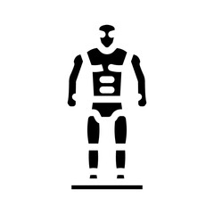 action figure toy child glyph icon vector illustration