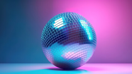 Bowl with disco globes arrangement. Generative Ai