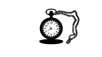 Pocket watch silhouette