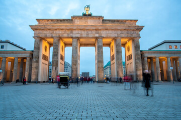 Brandenburger gate in Berlin by sunset, Germany © TambolyPhotodesign