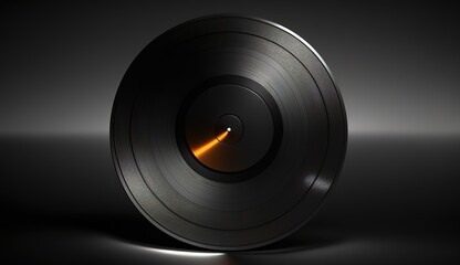 Realistic vinyl record. Classic vinyl record for music. Editable isolated object.