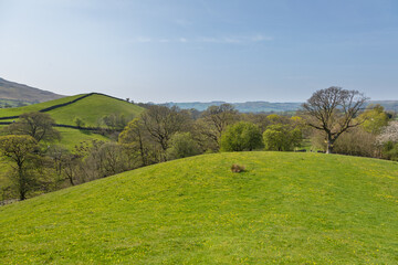 Fototapeta premium View of the hills in the Sedbergh village. Yorkshire Dales, England, UK.