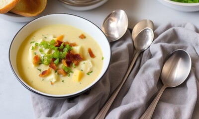 vegetable soup with bread