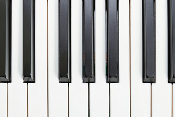 Klaviertastatur Ausschnitt von oben