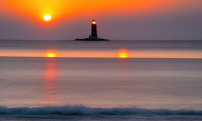 lighthouse at sunset