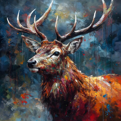 Gorgeous Illustrated Deer