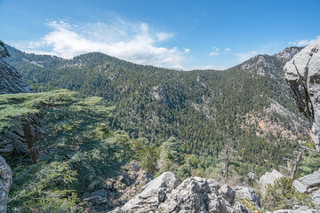 Obraz premium The scenic views from Lycian trail between Elmayanı and Göynük, Antalya