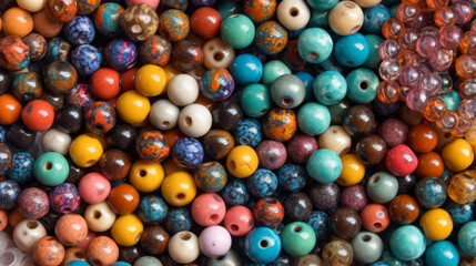Fototapeta na wymiar multi-colored beads, texture background to fill