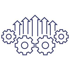 Operational excellence icon, line design