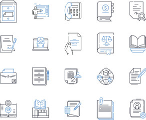 Brand awareness line icons collection. Recognition, Visibility, Familiarity, Exposure, Prominence, Loyalty, Credibility vector and linear illustration. Distinction,Image,Reputation outline signs set