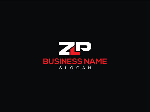 Abstract Letter ZLP, AL, z l p, zlp Logo Monogram Line Art Vector Stock black Background