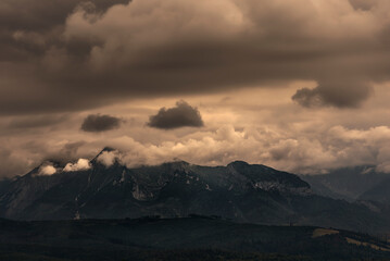 sunset in the mountains