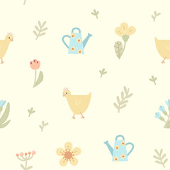 seamless pattern with flowers