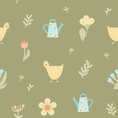 seamless pattern with flowers