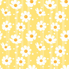 Design of abstract flowers. Flowering meadow print. Seamless pattern. Floral background for textile, fabric, wallpapers, covers, print, decoupage, giftwrap.