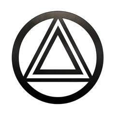 triangle in circle symbol; recovery program graphic