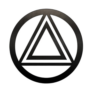 triangle in circle symbol; recovery program graphic