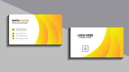 Double-sided creative business card template. Modern and simple business card design.	