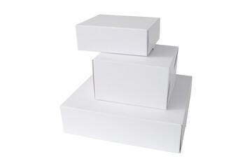 white cardboard boxes, cut out
