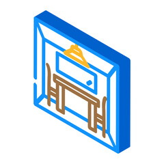 police interrogation crime isometric icon vector illustration