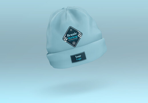 Beanie Knitted Hat Mockup