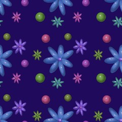 Balloon pattern.Balloon flowers.Abstraction.Multicolor.Pattern for children.Holiday, fun.Birthday and Christmas.