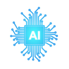 Obraz premium AI illustration on transparent background. Blue gradation.