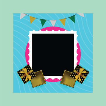 Twibbon birthday frame greeting design