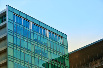 Fototapeta na wymiar Low angle view of a modern office building