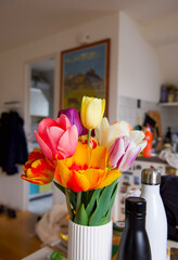 bouquet of tulips for the spring time