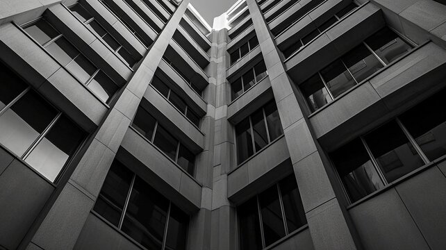 depressing concrete skyscraper generative ai