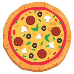 Italian pizza design vector illustration. Italian food