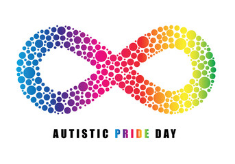 Autistic pride day. Colorful infinity sign
