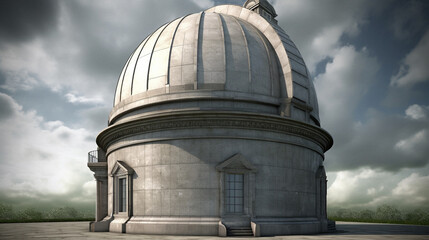 Fototapeta premium astronomical observatory dome front view