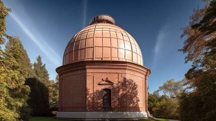 Obraz premium astronomical observatory dome front view
