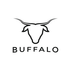 buffalo head minimalist simple logo