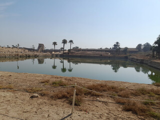 Fototapeta na wymiar Sacred Lake of Karnak - Egypt - Egyptian Civilization