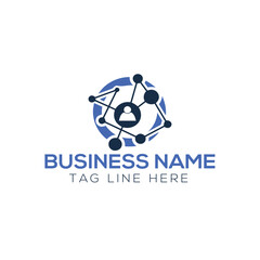 Obraz premium Creative technology digital cyber security logo 