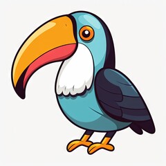 Obraz na płótnie Canvas Colorful Toucan Illustration - Clipart for Invitations and Posters - Generative AI
