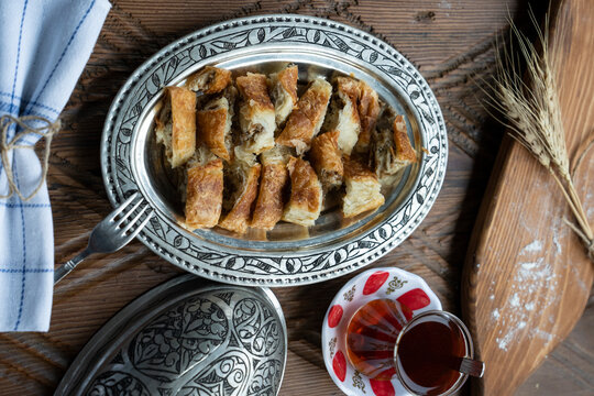 Traditional Turkish Cuisine Pastries (Kol böreği, Su Boregi, Sigara Boregi, Rulo Borek) Photo, Üsküdar Istanbul, Turkiye